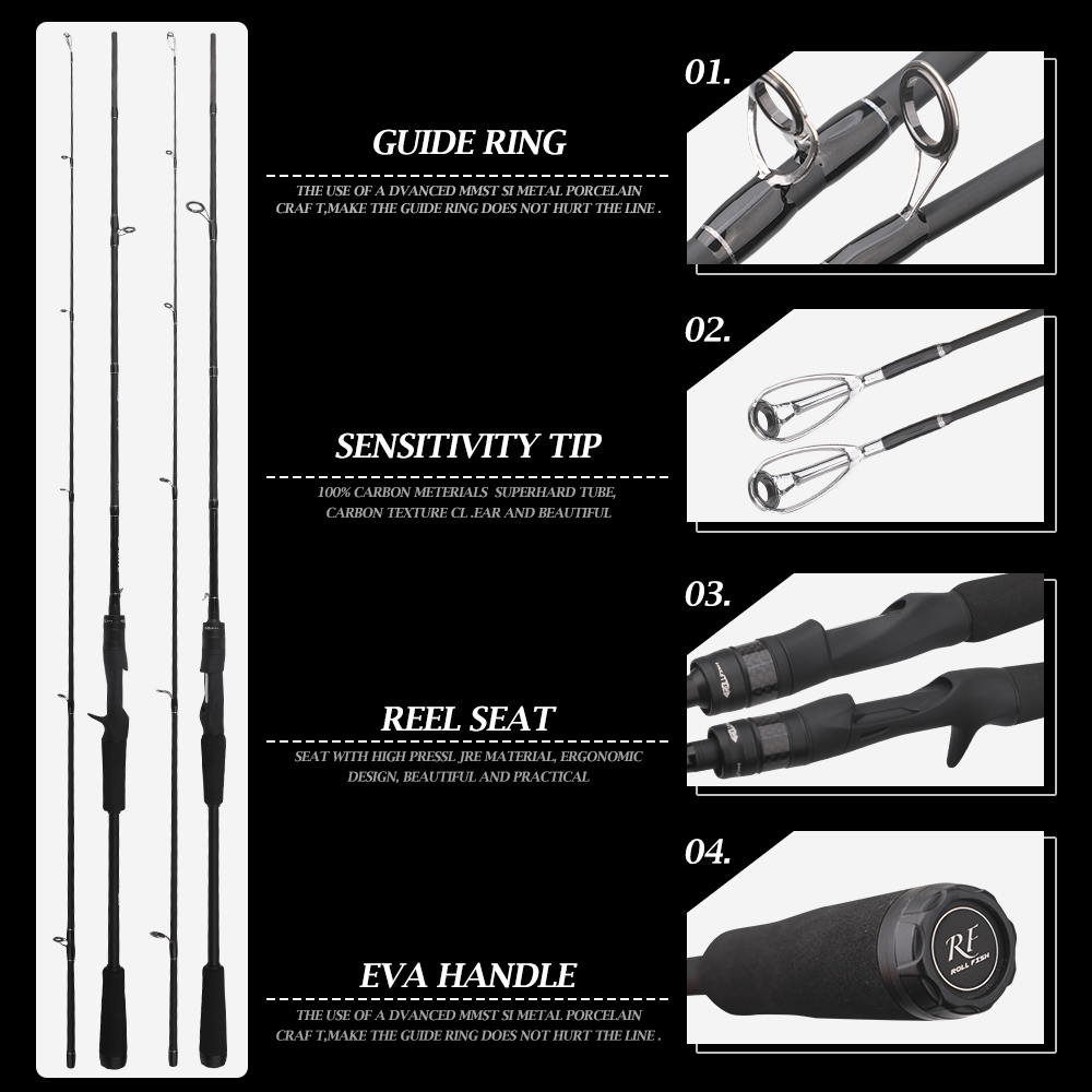 ROLLFISH Carbon Fiber Spinning - Fishing Rod Surf ulasan dan harga